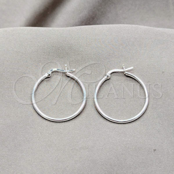 Sterling Silver Small Hoop, Polished, Silver Finish, 02.409.0006.25