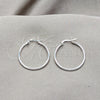 Sterling Silver Small Hoop, Polished, Silver Finish, 02.409.0006.25
