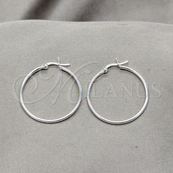 Sterling Silver Small Hoop, Polished, Silver Finish, 02.409.0006.30
