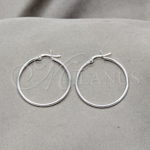 Sterling Silver Small Hoop, Polished, Silver Finish, 02.409.0006.30