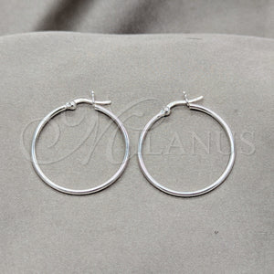 Sterling Silver Hoop Earrings — Small Hoop Polished 02. — main product view — SKU 157493 | Plata 925 aretes de aro — aro pequeño pulido 02. — SKU 157493