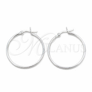 Sterling Silver Small Hoop, Polished, Silver Finish, 02.409.0006.30