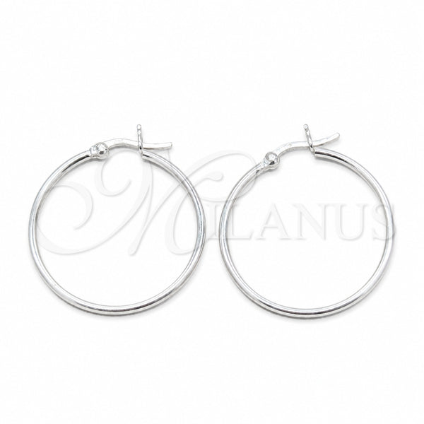 Sterling Silver Small Hoop, Polished, Silver Finish, 02.409.0006.30