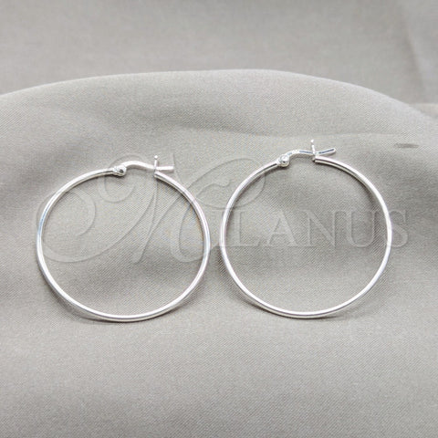 Sterling Silver Small Hoop, Polished, Silver Finish, 02.409.0006.40