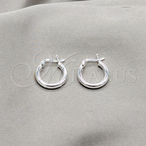 Sterling Silver Small Hoop, Polished, Silver Finish, 02.409.0007.15