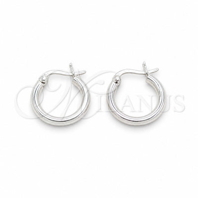 Sterling Silver Small Hoop, Polished, Silver Finish, 02.409.0007.15 for wholesale, main product view