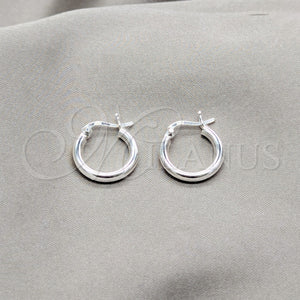 Sterling Silver Hoop Earrings — Small Hoop Polished 02. — main product view — SKU 157497 | Plata 925 aretes de aro — aro pequeño pulido 02. — SKU 157497