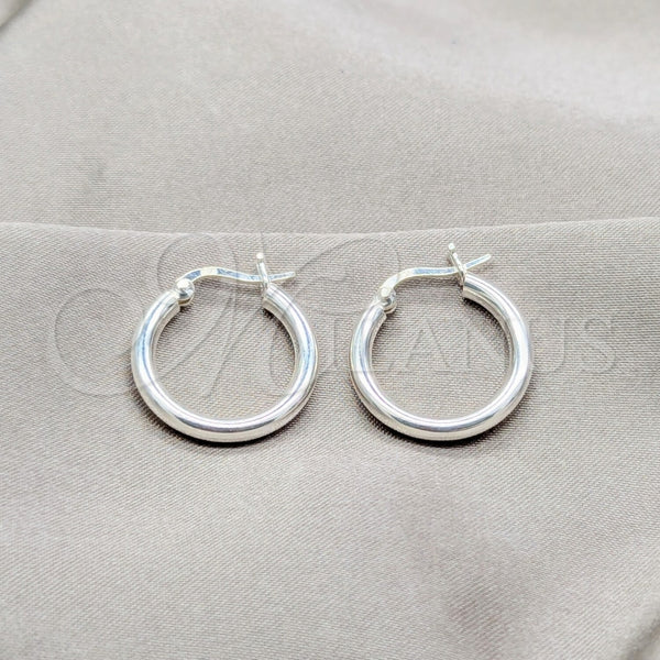 Sterling Silver Hoop Earrings — Small Hoop Polished 02. — main product view — SKU 157498 | Plata 925 aretes de aro — aro pequeño pulido 02. — SKU 157498