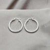 Sterling Silver Small Hoop, Polished, Silver Finish, 02.409.0007.25