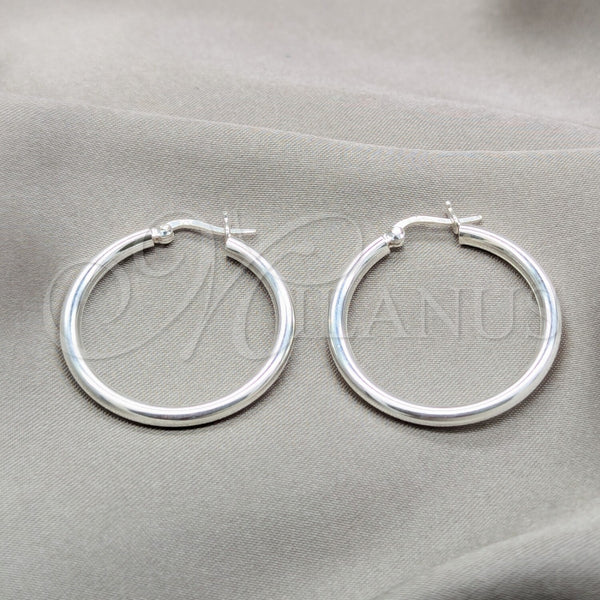 Sterling Silver Small Hoop, Polished, Silver Finish, 02.409.0007.30