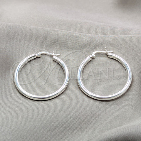 Sterling Silver Small Hoop, Polished, Silver Finish, 02.409.0007.30