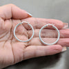 Sterling Silver Small Hoop, Polished, Silver Finish, 02.409.0007.30