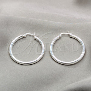 Sterling Silver Hoop Earrings — Small Hoop Polished 02. — main product view — SKU 157500 | Plata 925 aretes de aro — aro pequeño pulido 02. — SKU 157500