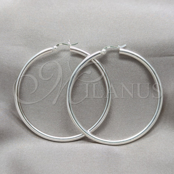 Sterling Silver Small Hoop, Polished, Silver Finish, 02.409.0007.50