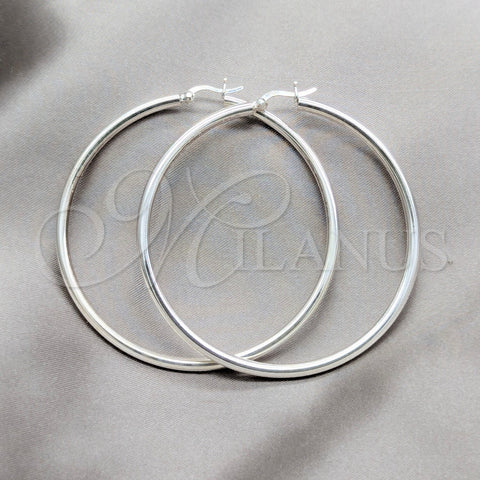Sterling Silver Small Hoop, Polished, Silver Finish, 02.409.0007.60