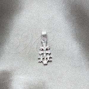 Sterling Silver Pendant — Religious Pendant Crucifix and Jesus Design Polished 05. — main product view — SKU 157505 | Plata 925 dije — Religious Pendant Crucifix and Jesus diseño pulido 05. — SKU 157505