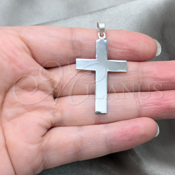 Sterling Silver Pendant — Religious Pendant Cross Design Polished 05. — alternate product view — SKU 157506 | Plata 925 dije — Religious Pendant cruz diseño pulido 05. — SKU 157506