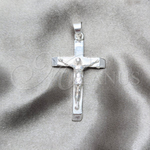 Sterling Silver Pendant — Religious Pendant Crucifix Design Polished 05. — main product view — SKU 157507 | Plata 925 dije — Religious Pendant Crucifix diseño pulido 05. — SKU 157507