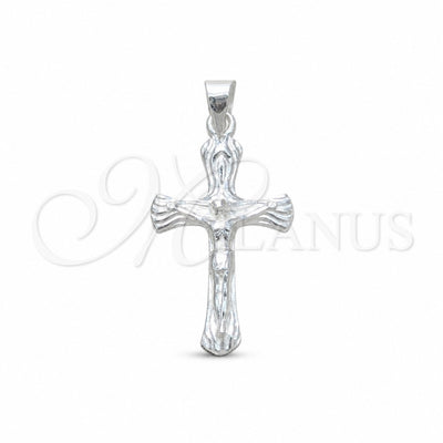 Sterling Silver Religious Pendant, Crucifix Design, Polished, Silver Finish, 05.392.0098 for wholesale, main product view