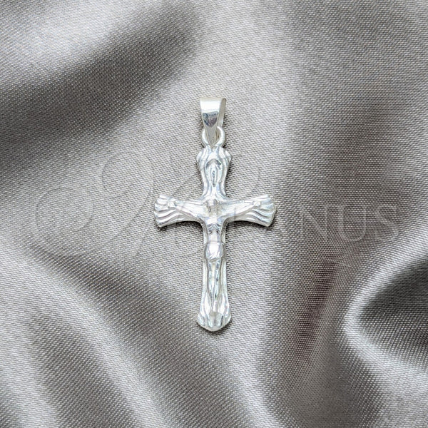 Sterling Silver Pendant — Religious Pendant Crucifix Design Polished 05. — main product view — SKU 157510 | Plata 925 dije — Religious Pendant Crucifix diseño pulido 05. — SKU 157510