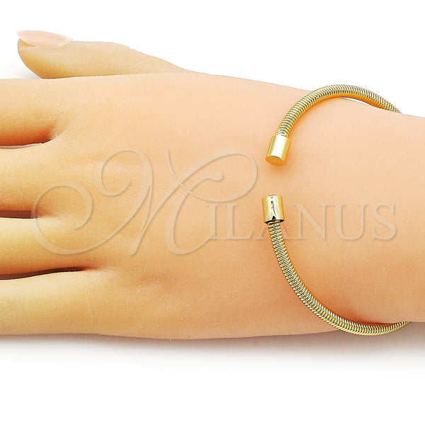 Gold Filled Jewelry — Individual Bangle Spiral Design Polished 07. 03 MM — alternate product view — SKU 157523 | Oro Laminado joyería — Individual Bangle espiral diseño pulido 07. 03 MM — SKU 157523