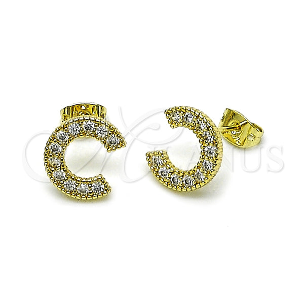 Gold Filled Ring — Stud Earring with White Cubic Zirconia Polished 02. — alternate product view — SKU 157551 | Oro Laminado anillo — Stud Earring with blanco Cubic Zirconia pulido 02. — SKU 157551