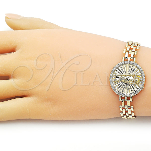 Gold Filled Bracelet — Fancy Bracelet San Judas and Bismark Design with — alternate product view — SKU 157584 | Oro Laminado brazalete — elegante Bracelet San Judas and Bismark diseño with — SKU 157584