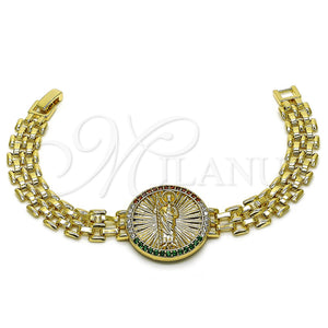 Gold Filled Bracelet — Fancy Bracelet San Judas and Bismark Design with — main product view — SKU 157585 | Oro Laminado brazalete — elegante Bracelet San Judas and Bismark diseño with — SKU 157585