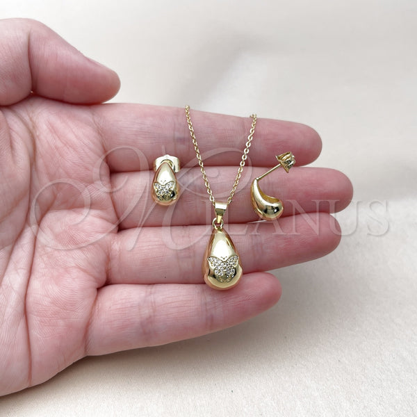 Gold Filled Ring — Earring and Pendant Adult Set Teardrop and Butterfly — alternate product view — SKU 157609 | Oro Laminado anillo — Earring and Pendant Adult Set Teardrop and mariposa — SKU 157609