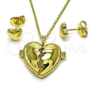 Gold Filled Ring — Earring and Pendant Adult Set Heart Design Polished — main product view — SKU 157611 | Oro Laminado anillo — Earring and Pendant Adult Set corazón diseño pulido — SKU 157611