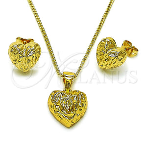 Gold Filled Ring — Earring and Pendant Adult Set Heart Design Diamond — main product view — SKU 157719 | Oro Laminado anillo — Earring and Pendant Adult Set corazón diseño Diamond — SKU 157719