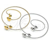 Oro Laminado Necklace and Bracelet, Gold Filled Style Heart Design, with White Cubic Zirconia, Polished, Golden Finish, 06.421.0003