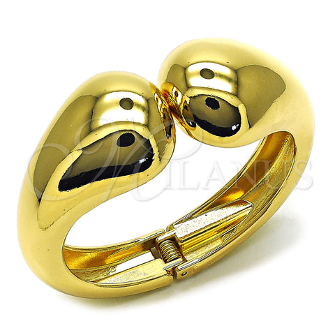 Oro Laminado Individual Bangle, Gold Filled Style Teardrop Design, Polished, Golden Finish, 07.422.0004.05 (30 MM Thickness, Size 5 (2.50 Diameter))