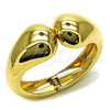 Oro Laminado Individual Bangle, Gold Filled Style Teardrop Design, Polished, Golden Finish, 07.422.0004.05 (30 MM Thickness, Size 5 (2.50 Diameter))