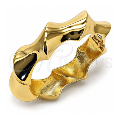 Oro Laminado Individual Bangle, Gold Filled Style Twist Design, Polished, Golden Finish, 07.422.0006.05 (20 MM Thickness, Size 5 (2.50 Diameter))