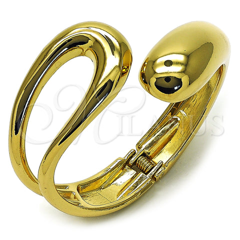 Oro Laminado Individual Bangle, Gold Filled Style Teardrop Design, Polished, Golden Finish, 07.422.0009.05