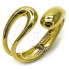Oro Laminado Individual Bangle, Gold Filled Style Teardrop Design, Polished, Golden Finish, 07.422.0009.05 (45 MM Thickness, Size 5 (2.50 Diameter))