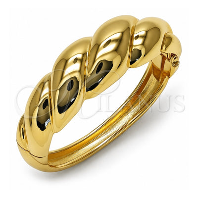 Oro Laminado Individual Bangle, Gold Filled Style Twist Design, Polished, Golden Finish, 07.307.0033.04 (20 MM Thickness, Size 4 (2.25 Diameter))