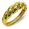 Oro Laminado Individual Bangle, Gold Filled Style Twist Design, Polished, Golden Finish, 07.307.0033.04 (20 MM Thickness, Size 4 (2.25 Diameter))