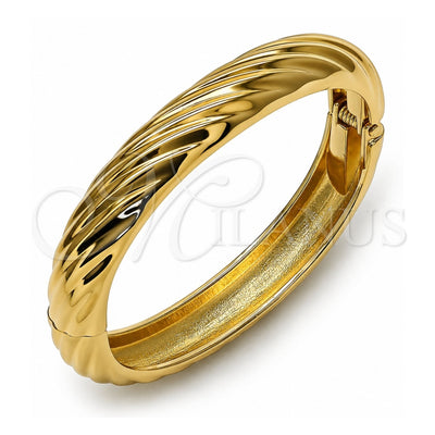 Oro Laminado Individual Bangle, Gold Filled Style Twist Design, Polished, Golden Finish, 07.307.0034..05 (12 MM Thickness, Size 5 (2.50 Diameter))