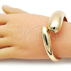 Oro Laminado Individual Bangle, Gold Filled Style Teardrop Design, Polished, Golden Finish, 07.307.0038.05 (30 MM Thickness, Size 5 (2.50 Diameter))