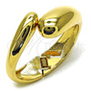 Oro Laminado Individual Bangle, Gold Filled Style Teardrop Design, Polished, Golden Finish, 07.307.0038.05 (30 MM Thickness, Size 5 (2.50 Diameter))