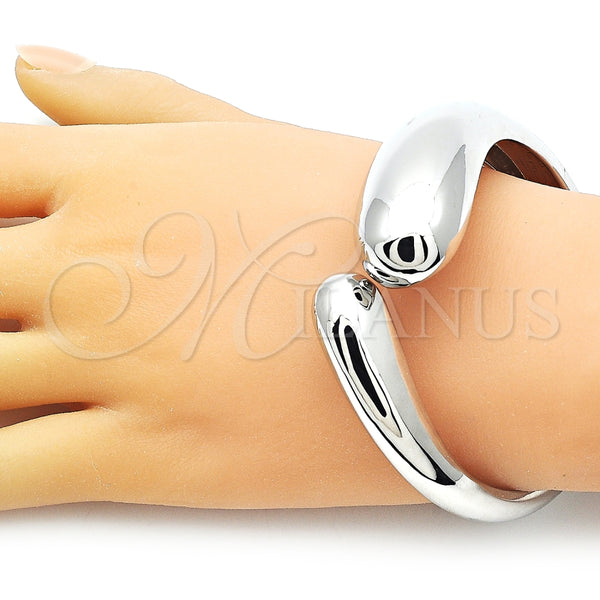 White Gold Filled Jewelry — Individual Bangle Teardrop Design Polished 07. 30 MM — alternate product view — SKU 157796 | Oro Laminado Blanco joyería — Individual Bangle Teardrop diseño pulido 07. 30 MM — SKU 157796