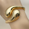 Oro Laminado Individual Bangle, Gold Filled Style Teardrop Design, Polished, Golden Finish, 07.307.0039.05 (40 MM Thickness, Size 5 (2.50 Diameter))