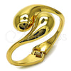 Oro Laminado Individual Bangle, Gold Filled Style Teardrop Design, Polished, Golden Finish, 07.307.0039.05 (40 MM Thickness, Size 5 (2.50 Diameter))