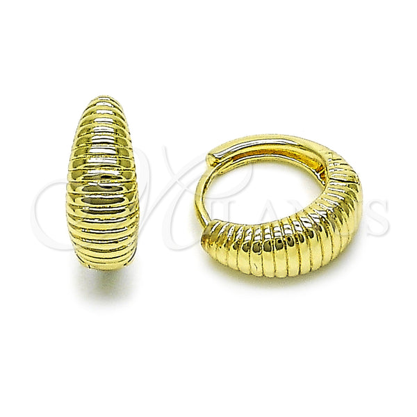 Gold Filled Hoop Earrings — Huggie Hoop Polished 02. — main product view — SKU 157827 | Oro Laminado aretes de aro — Huggie Hoop pulido 02. — SKU 157827