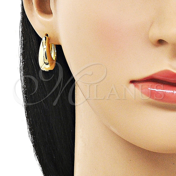 Gold Filled Hoop Earrings — Huggie Hoop Polished 02. — alternate product view — SKU 157830 | Oro Laminado aretes de aro — Huggie Hoop pulido 02. — SKU 157830