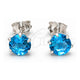 Arete Dormilona 02.392.0041 Plata Rodinada, con Zirconia Cubica Topacio Azul, Pulido, Tono Plateado