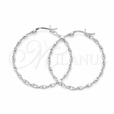 Sterling Silver Medium Hoop, Polished, Silver Finish, 02.392.0042.40 for wholesale, main product view