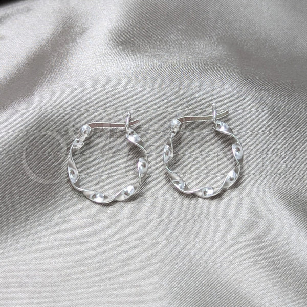 Sterling Silver Hoop Earrings — Small Hoop Polished 02. — main product view — SKU 157871 | Plata 925 aretes de aro — aro pequeño pulido 02. — SKU 157871